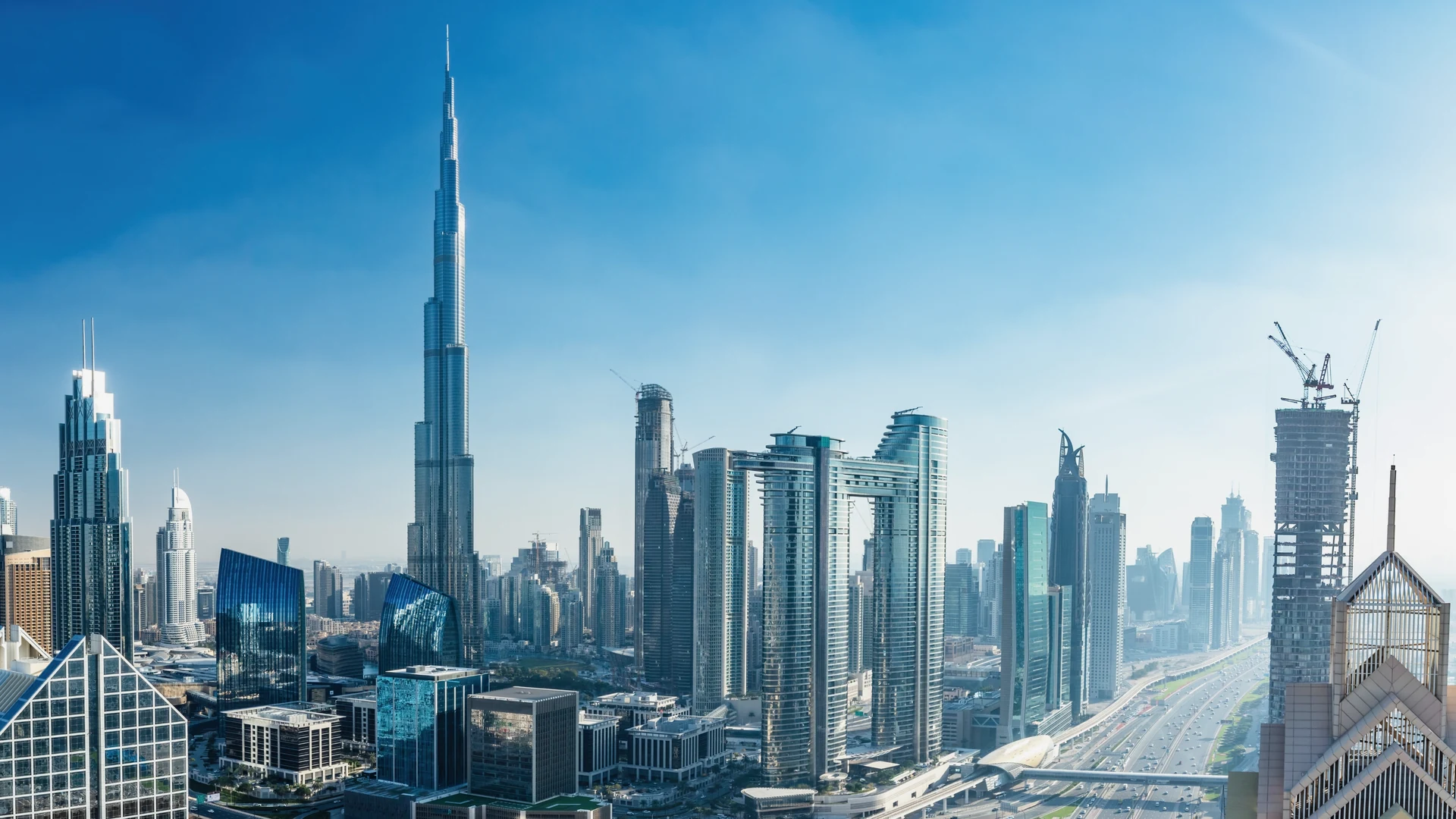 Dubai, UAE skyline
